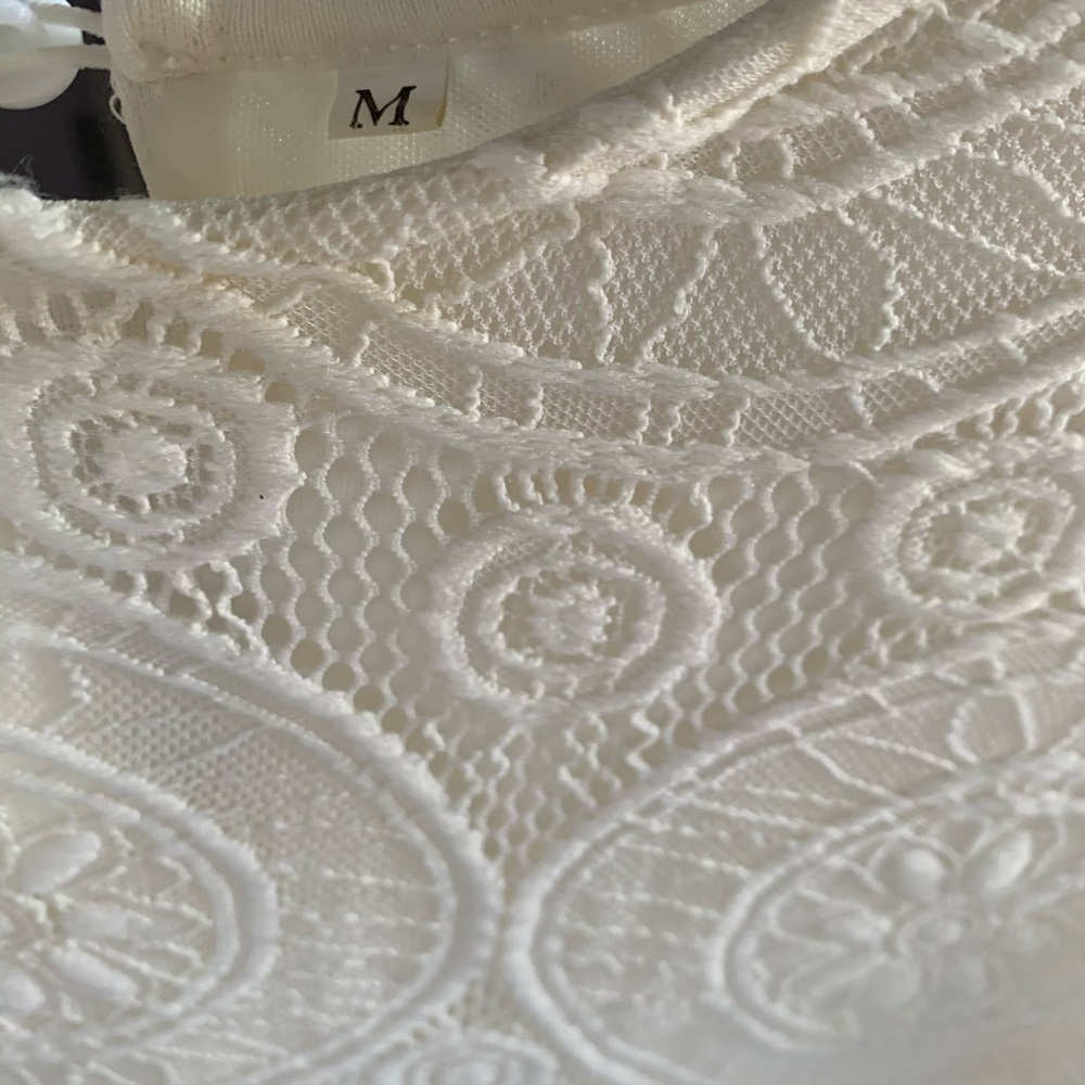 Lace Babydoll Dress (White) - Picture 3 of 3